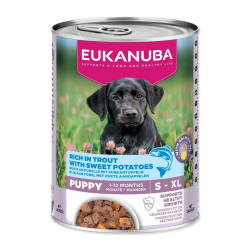Eukanuba Puppy konzerva bohatá na pstruha s batáty 400 g