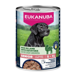 Eukanuba Senior konzerva bohatá na jehněčí s bramborami 400 g