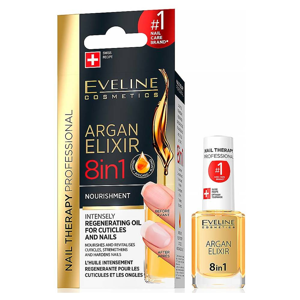 EVELINE Nail Therapy Elixír na kůžičku a nehty 8v1 12 ml