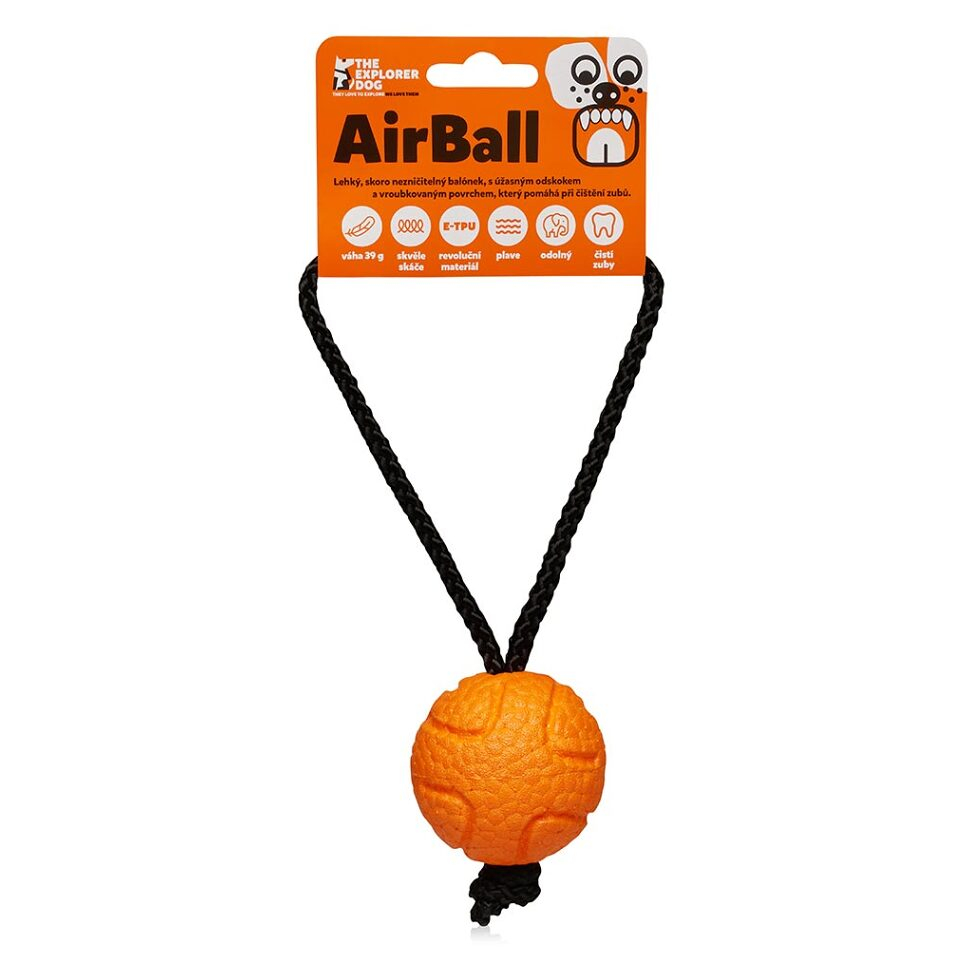 EXPLORER DOG AirBall Oranžový míček na provaze 6,5 cm