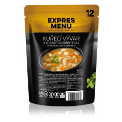 EXPRES MENU Kuřecí vývar s masem a zeleninou bez lepku 2 porce