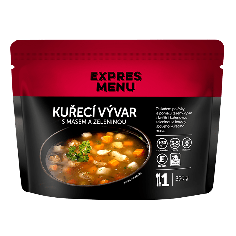 EXPRES MENU Kuřecí vývar se zeleninou 330 g (1 porce)