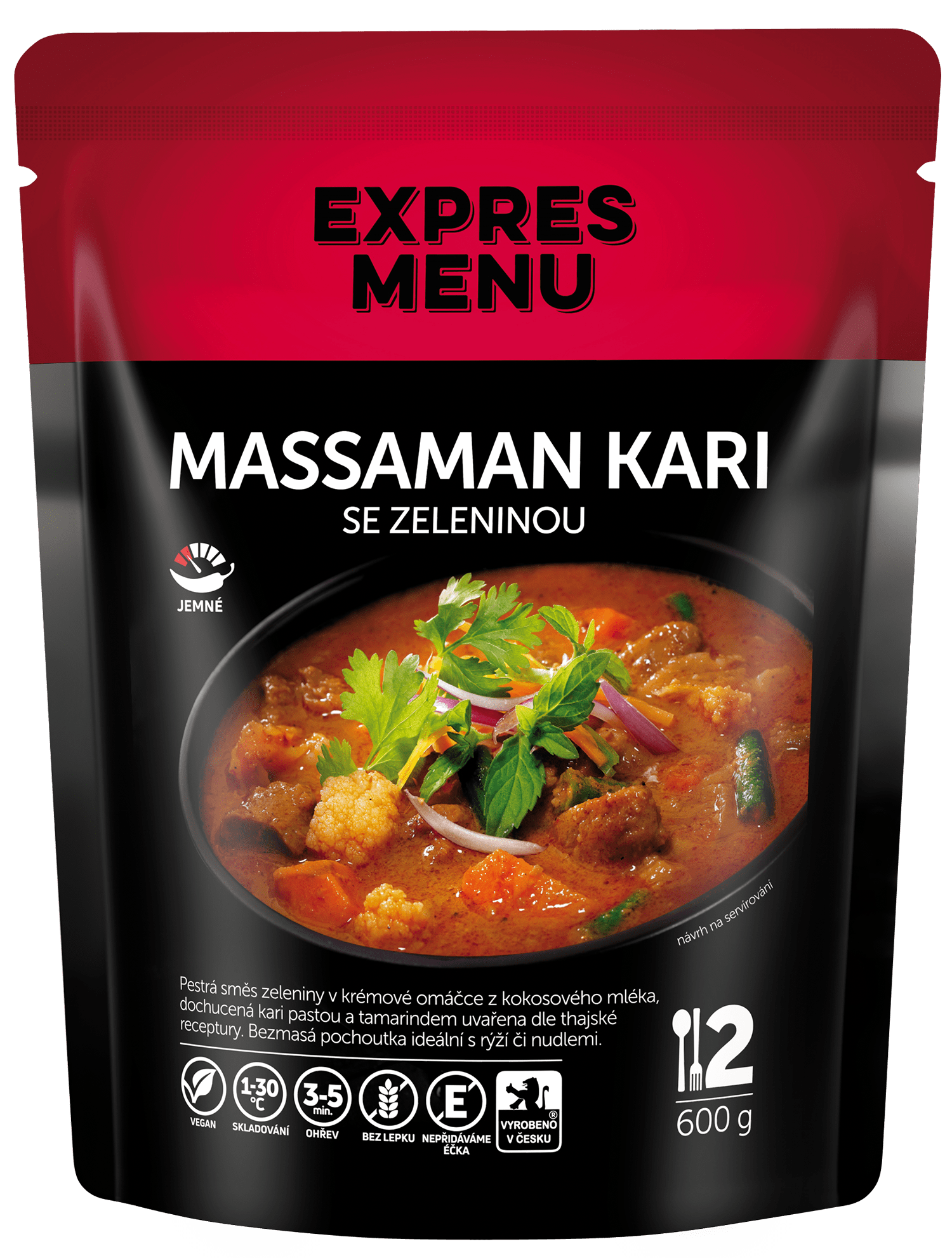 EXPRES MENU Massaman kari - Zeleninové thajské kari 600 g (2 porce)
