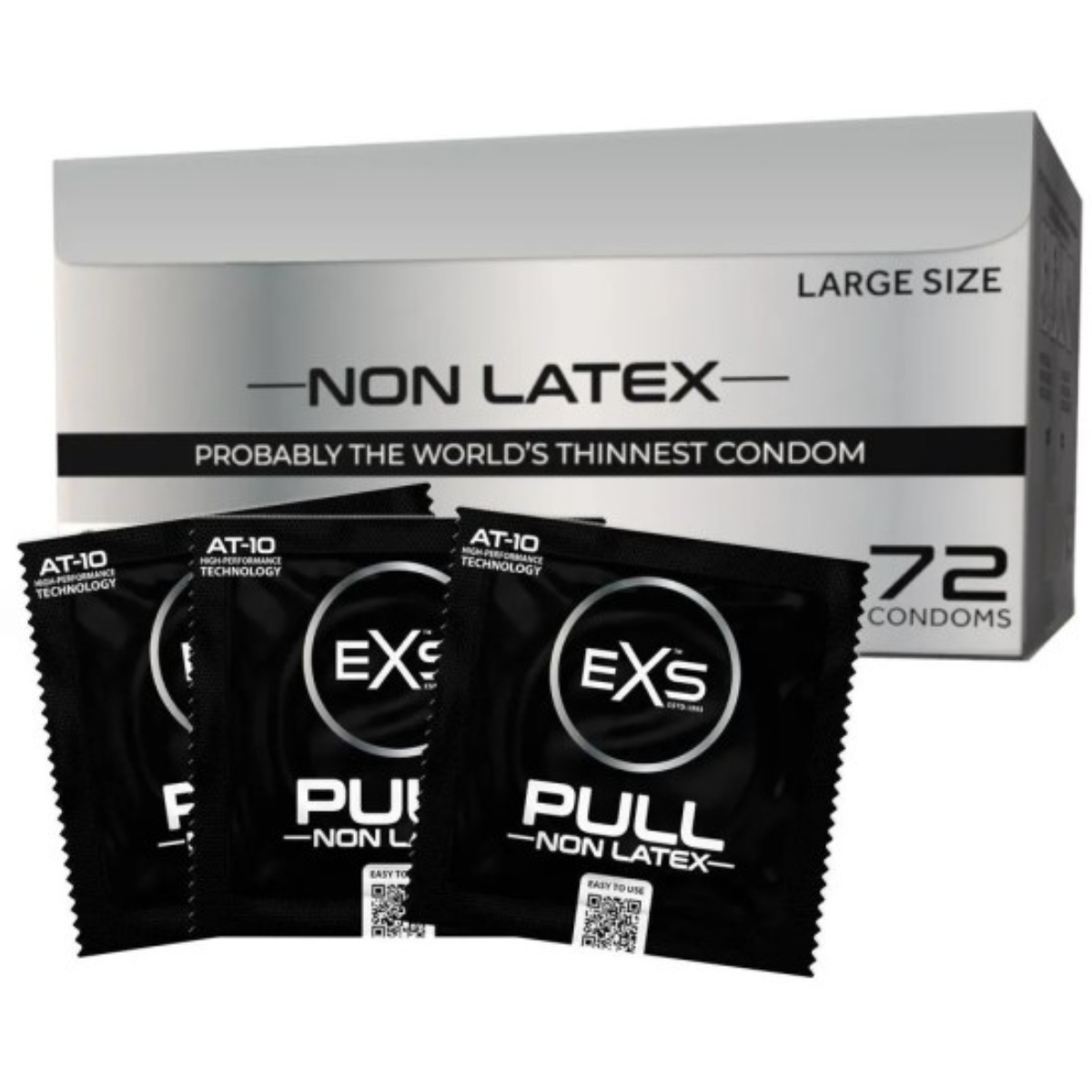 EXS Pull Large, bezlatexové kondomy 72 ks