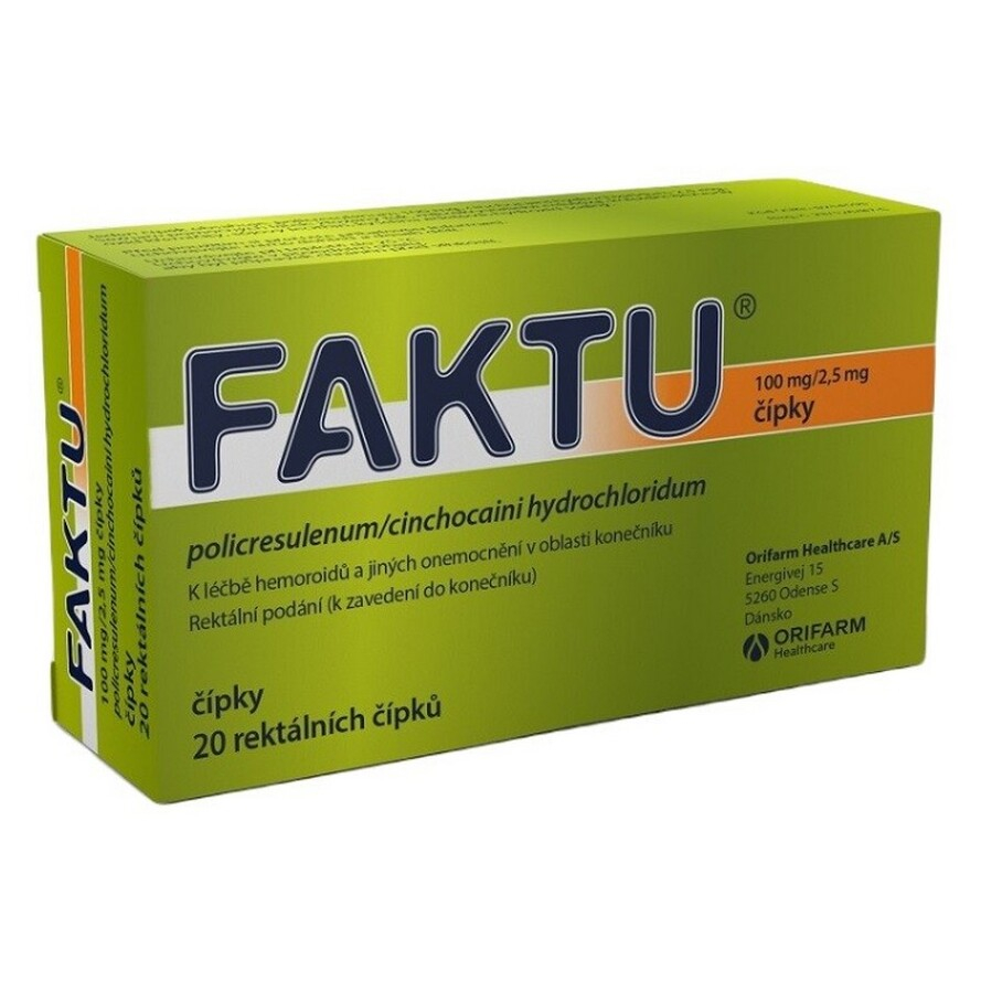 FAKTU 100mg/2.5mg čípky 20 kusů