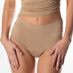 FAVAB Bambusové inkontinenční kalhotky s vysokým pasem LINA tělové, Velikost: L