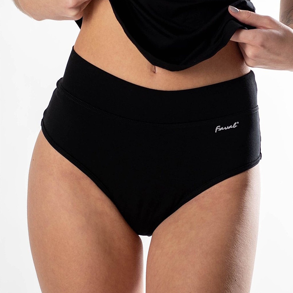 FAVAB Bambusové menstruační a inkontinenční kalhotky LINA černé, Velikost: M