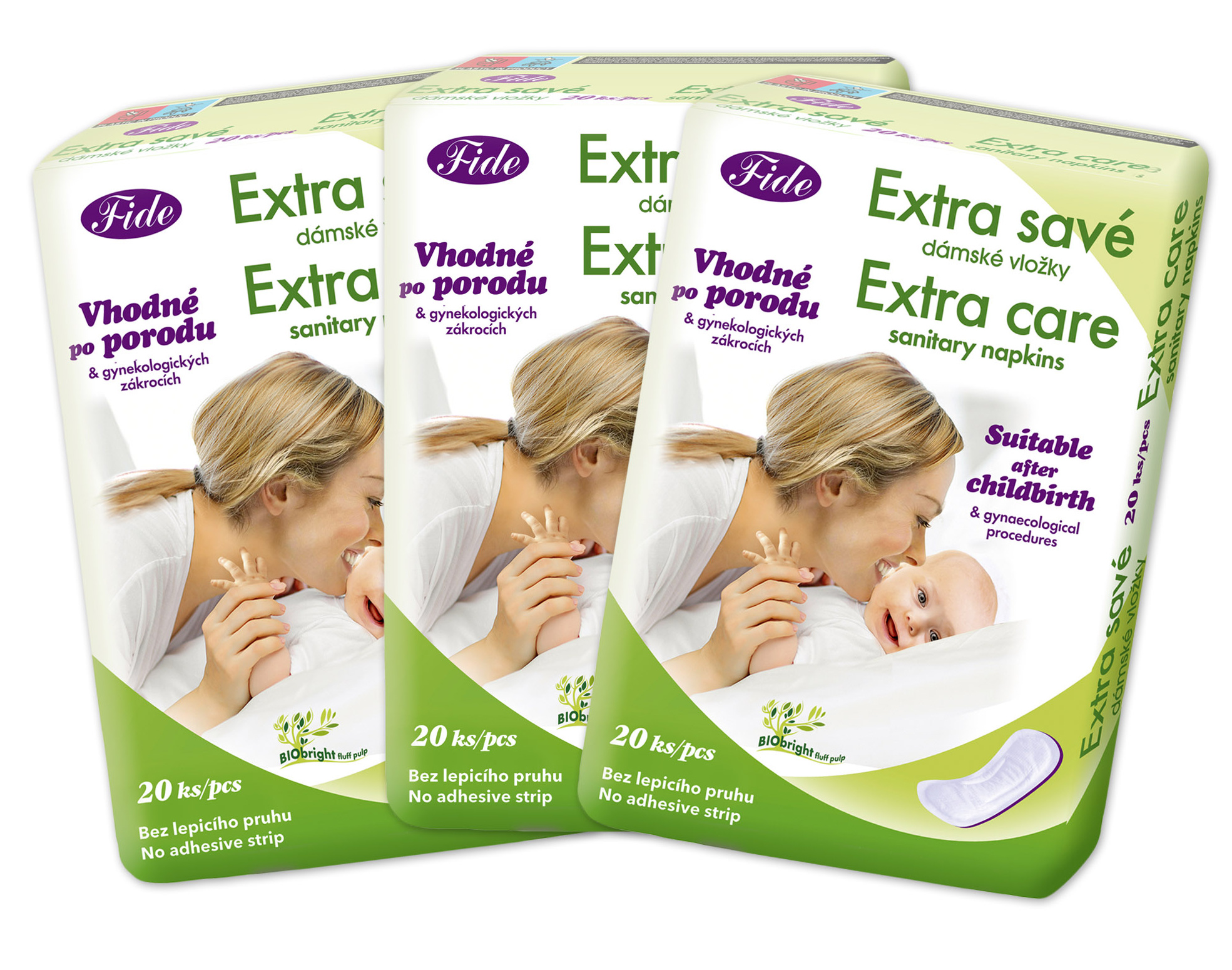 FIDE Poporodní vložky FIDE -  bal. 3 x 20ks - extra savé, prodyšné