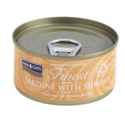 FISH4CATS  Finest sardinka s krevetami konzerva pro kočky 70 g