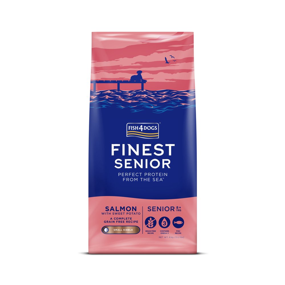 Fish4Dogs Granule malé pro starší psy Finest losos se sladkými bramborami 6 kg, 8+