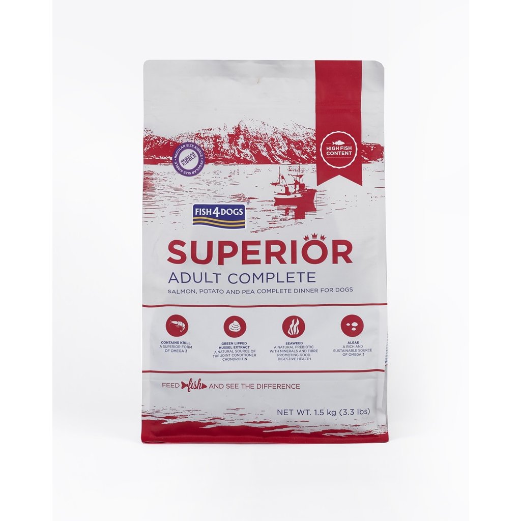 Fish4Dogs Granule velké pro dospělé psy Superior losos s bramborami 1,5 kg