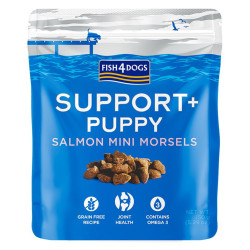 FISH4DOGS Pamlsky pro štěňátka na podporu zdraví kloubů s kousky lososa 150 g