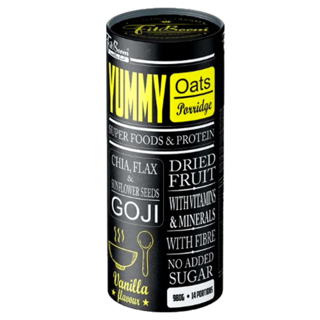 FitBoom Yummy Oat Mash 980g - jablečný koláč