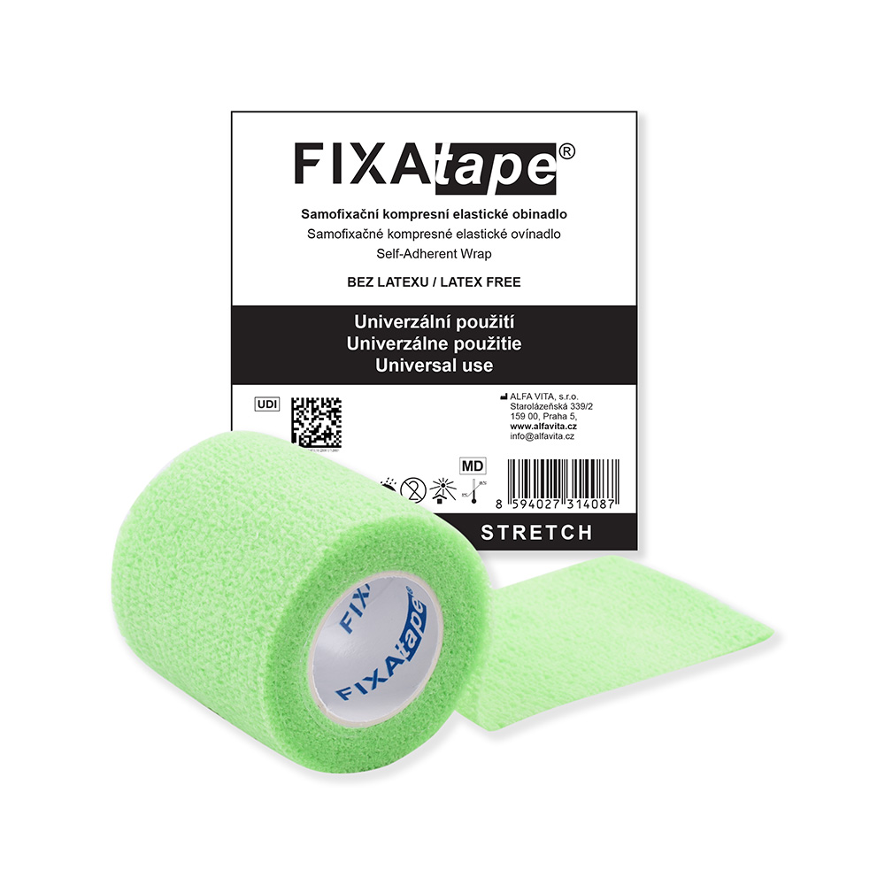 FIXAtape STRETCH 5 x 450 cm samofixační elastické obinadlo zelené