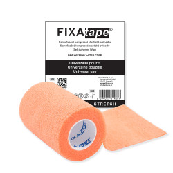 FIXAtape STRETCH 7,5 x 450 cm samofixační elastické obinadlo oranžové