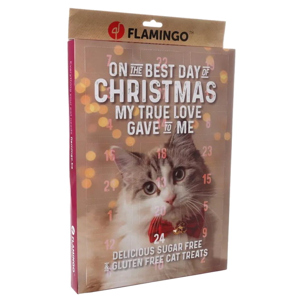 FLAMINGO Adventní kalendář s pamlsky pro kočky 295 g