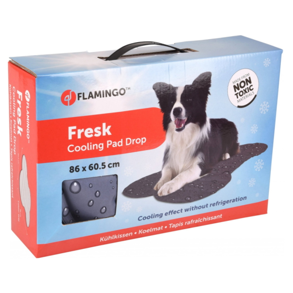 FLAMINGO Chladící podložka kost šedá vzor kapky 60 x 86 cm 1 kus