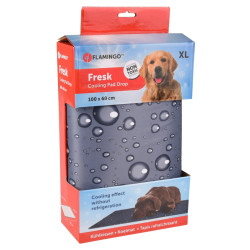 FLAMINGO Chladící podložka šedá vzor kapky XL 100 x 60 cm 1 kus