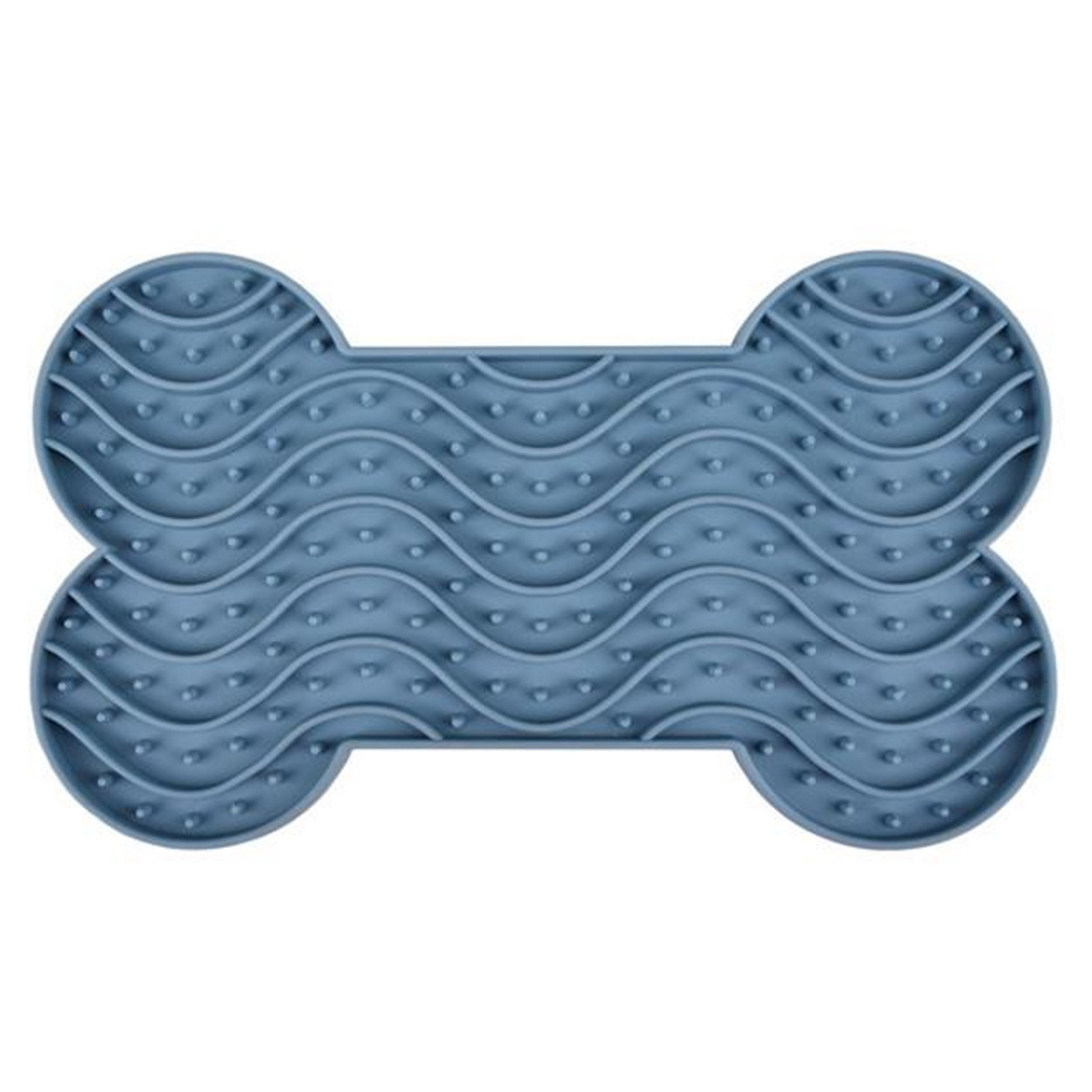 FLAMINGO Lízací podložka pro psy modrá M 1 kus