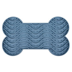 FLAMINGO Lízací podložka pro psy modrá M 1 kus