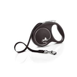 Flexi Black Design vel. L páska 5 m/50 kg stříbrné