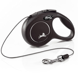 FLEXI New Classic vodítko pro psy lanko černá, Velikost vodítka: XS - 3 m