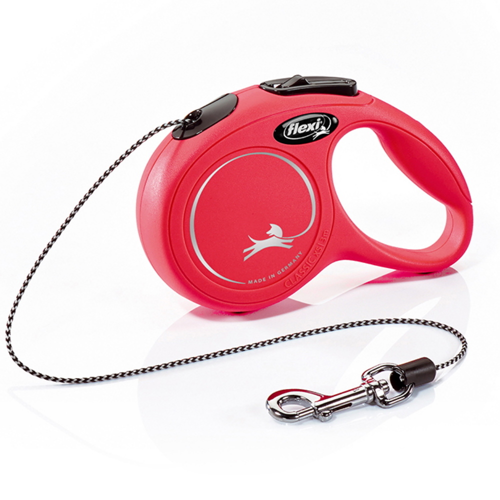FLEXI New Classic vodítko pro psy lanko červená, Velikost vodítka: XS - 3 m