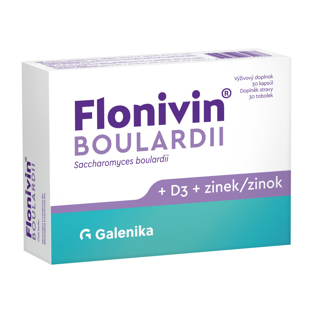 Flonivin BOULARDII + D3 + zinek 30 tobolek