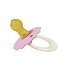 FLORA Dětské latexové šidítko kulaté s kroužkem 1 kus