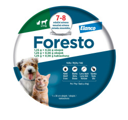 Foresto 1,25 g + 0,56 g obojek pro kočky a psy do 8 kg 38 cm 1 ks