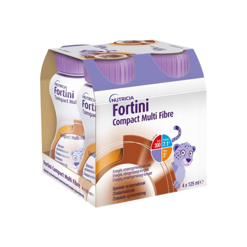 FORTINI Compact MF s příchutí čokolády - karamel por.sol. 4 x 125 ml