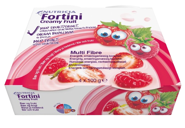 FORTINI Creamy fruit multi fibre červené ovoce 4 x 100 g