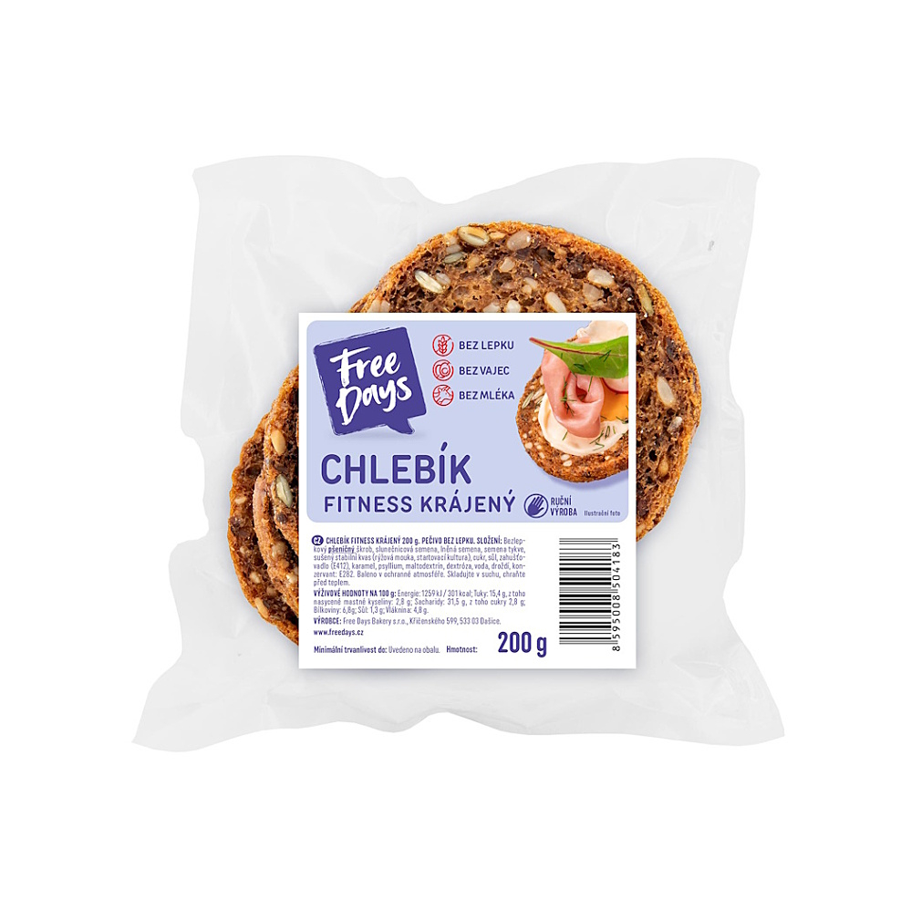 FREE DAYS Chlebík fitness krájený bez lepku 200 g