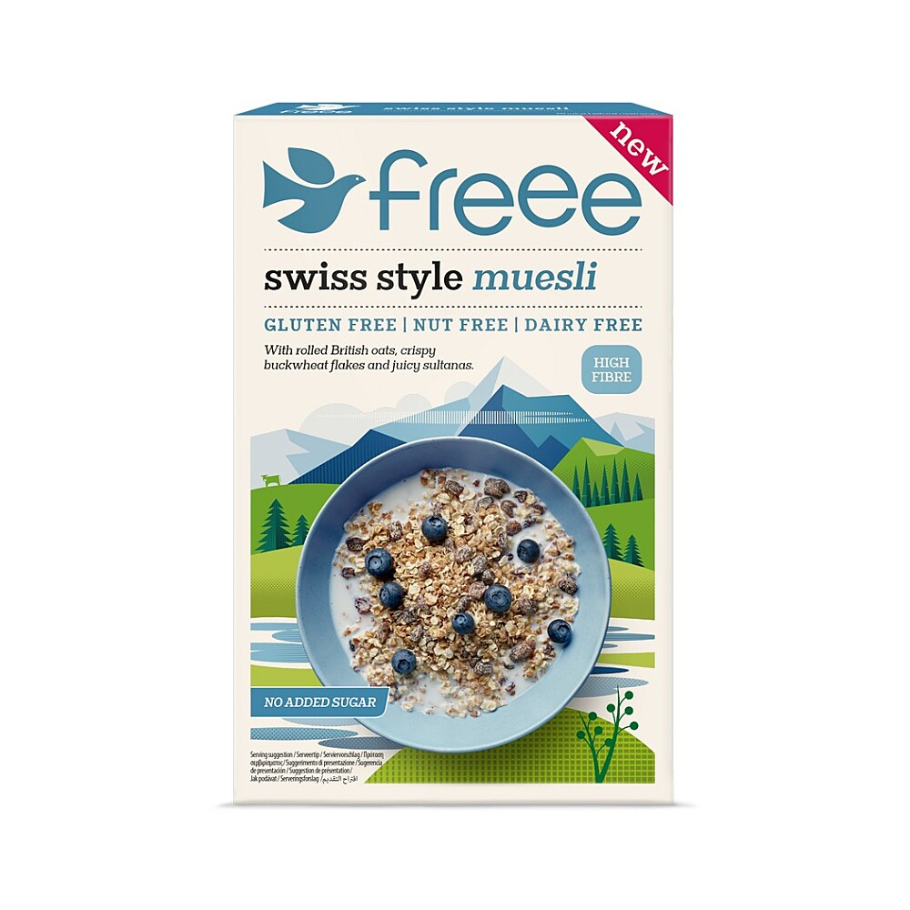 FREEE Swiss style muesli bez lepku, mléka a ořechů 450 g