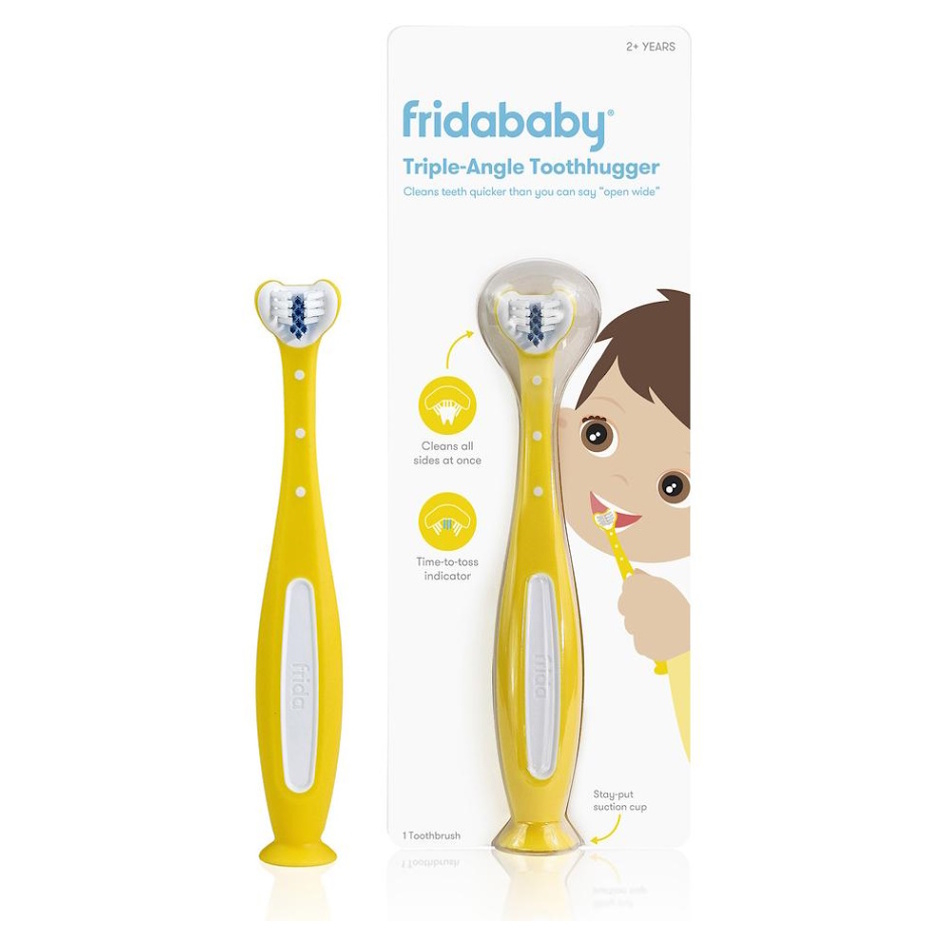 FRIDABABY Tooth hugger 3D zubní kartáček žlutý 1 kus