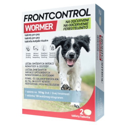 FRONTCONTROL Wormer na odčervení tablety pro psy 2 kusy