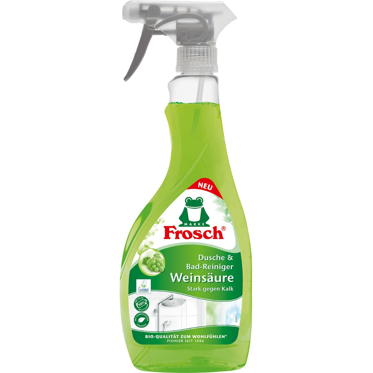 Frosch Čistič na koupelny a sprchy s kyselinou hroznovou 500 ml