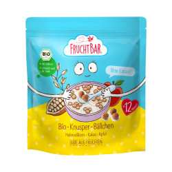 FruchtBar BIO Cereálie kakaové kuličky s jablkem a ovsem 125 g