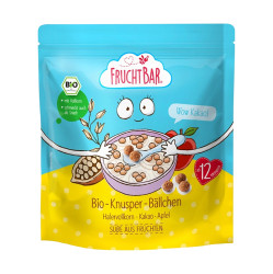 FRUCHTBAR Cereální kuličky s ovesnou moukou kakao a jablko BIO 125 g