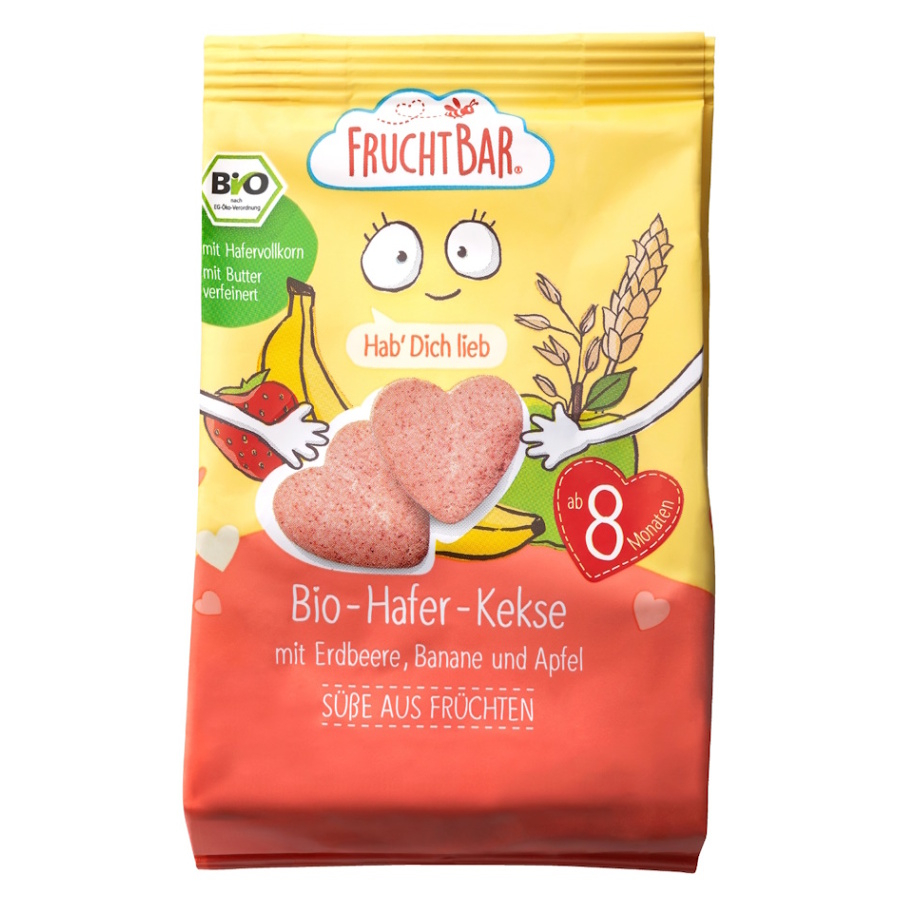 FRUCHTBAR ovesné sušenky s ovocem 8m+ BIO 100 g