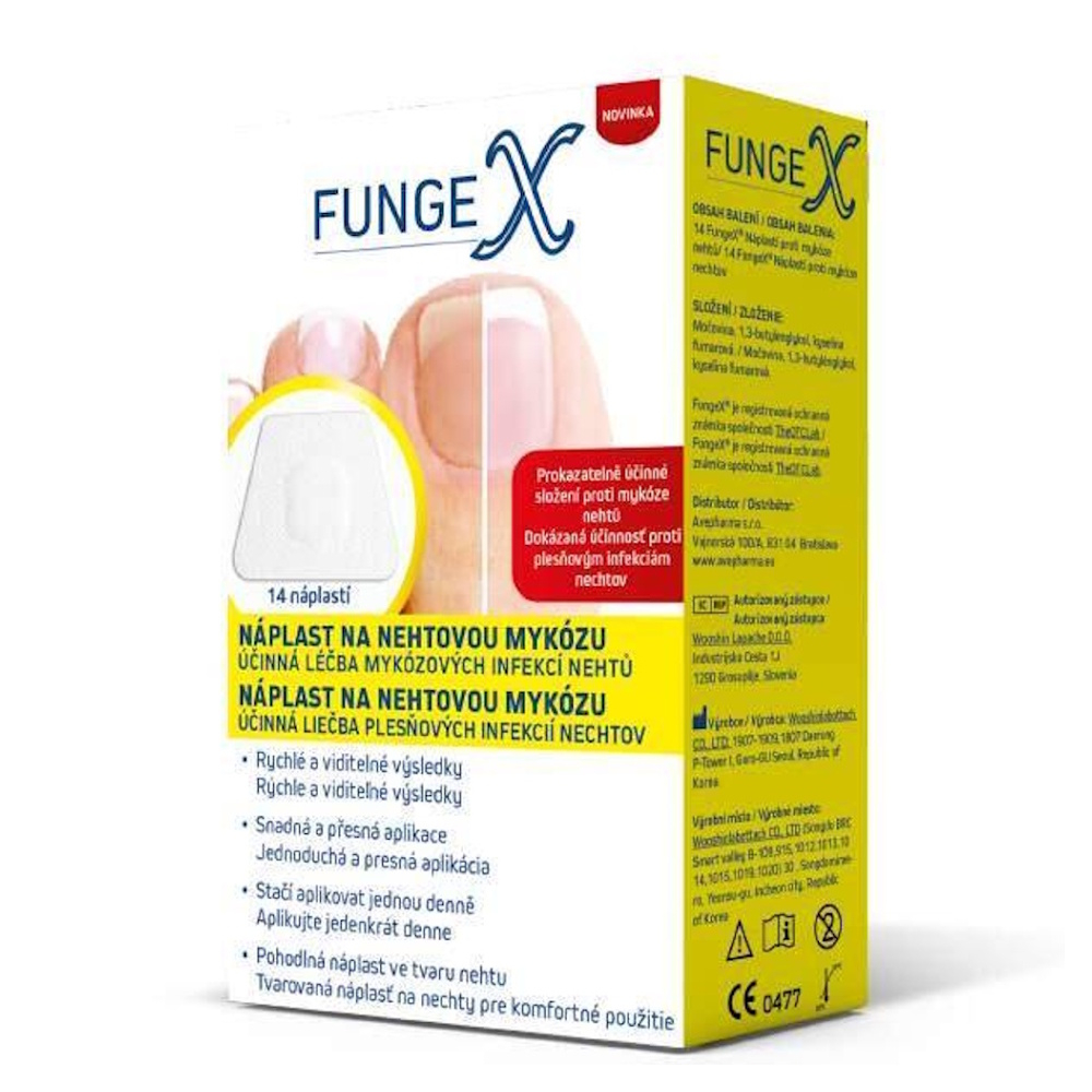 FUNGEX Náplast na nehtovou mykózu 14 kusů