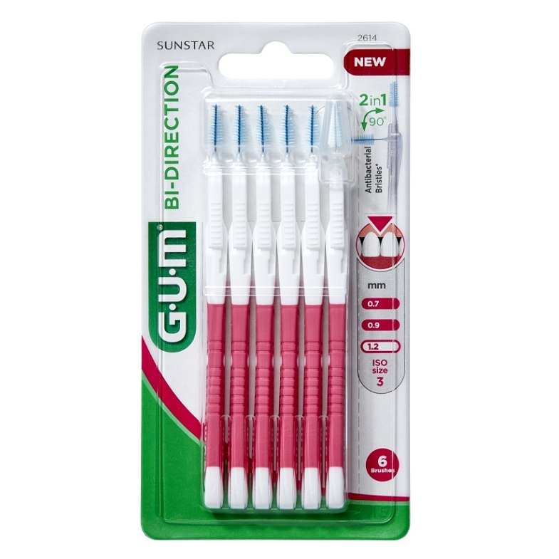 G.U.M Bi Direction Mezizubní kartáček ISO3 1,2mm 6 ks
