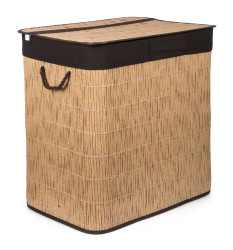 g21 Koš na prádlo 150 l s rozdělovači ratanový design s hnědým košem