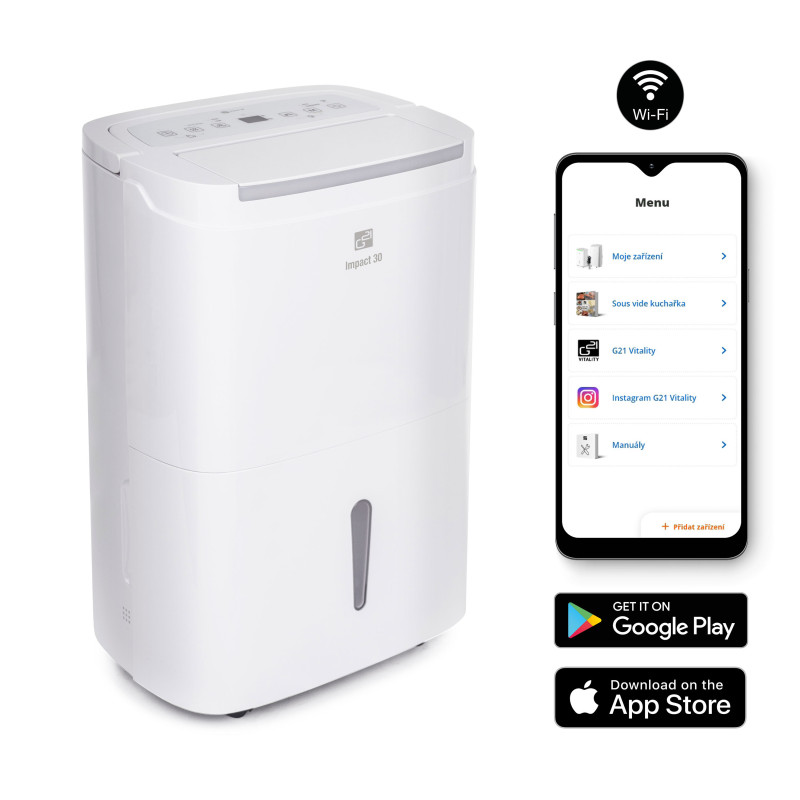g21 Odvlhčovač Impact 30 kapacita 30l/24h, WiFi