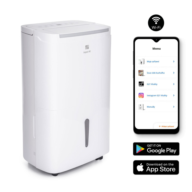g21 Odvlhčovač Impact 40 kapacita 40l/24h, WiFi
