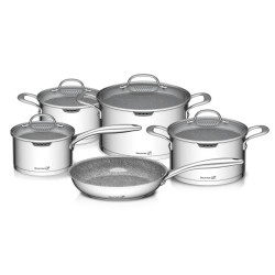 g21 Sada nádobí Gourmet Miracle s cedníkem 9 dílů, nerez/greblon