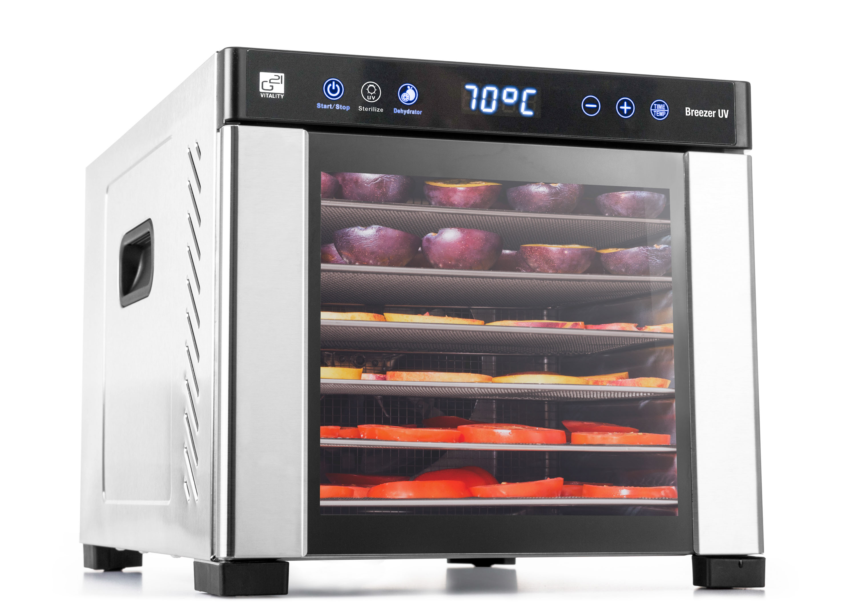 g21 Sušička ovoce Breezer s UV funkcí nerez