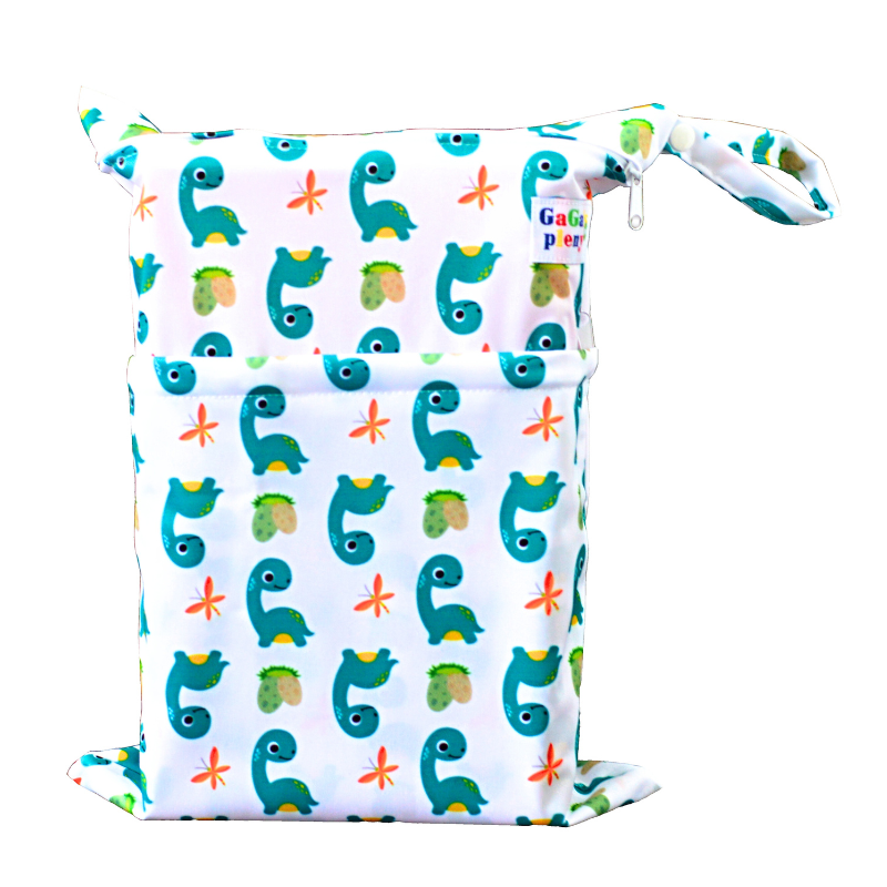 GaGa's pleny Nepromokavý pytel Zelený dinosaurus