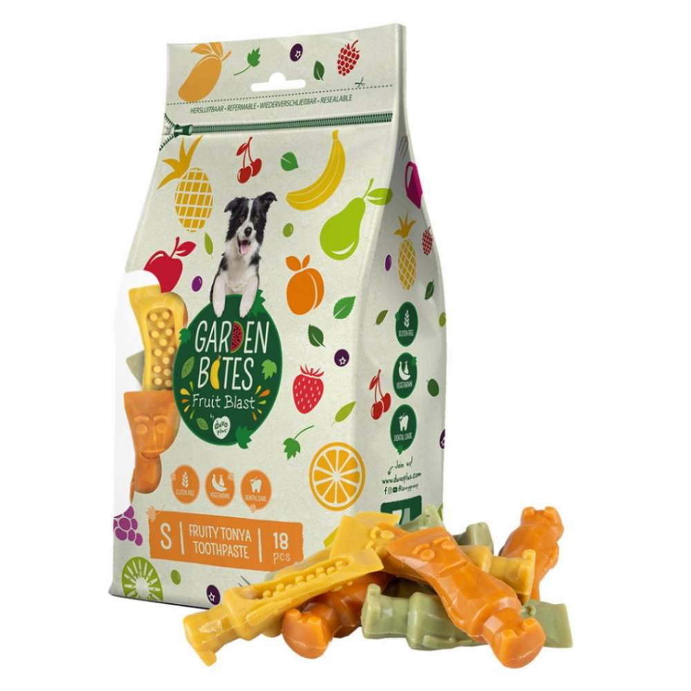 GARDEN BITES Fruity Tonya Toothpaste dentální pamlsky pro psy, Velikost: L