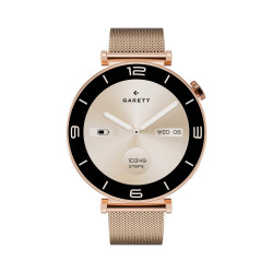 Garett Smartwatch smart hodinky Rose Gold Mesh Steel